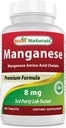 Najlepšie prírodné Mangán (Mangán Amino Acid Chelát) 8 mg- 250 tabliet