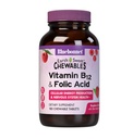 Bluebonnet Nutrition Earth Sweet Vitamin B12 1000 μg a kyselina listová 400 μg Zdravie a energia mozgu * Vitamíny pre ženy a mužov - Vegan, Gluten-free Malinová B 12 Vitamín - 180 Žuvacie tablety