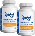 Konsyl Daily Psyllium Fiber Kapsule - Obsahuje 1500mg All-Natural Psyllium Husk Powder per Serving - Podpora Digestive Health and Weight Management ciele+ (2 balenia - 200 gróf)
