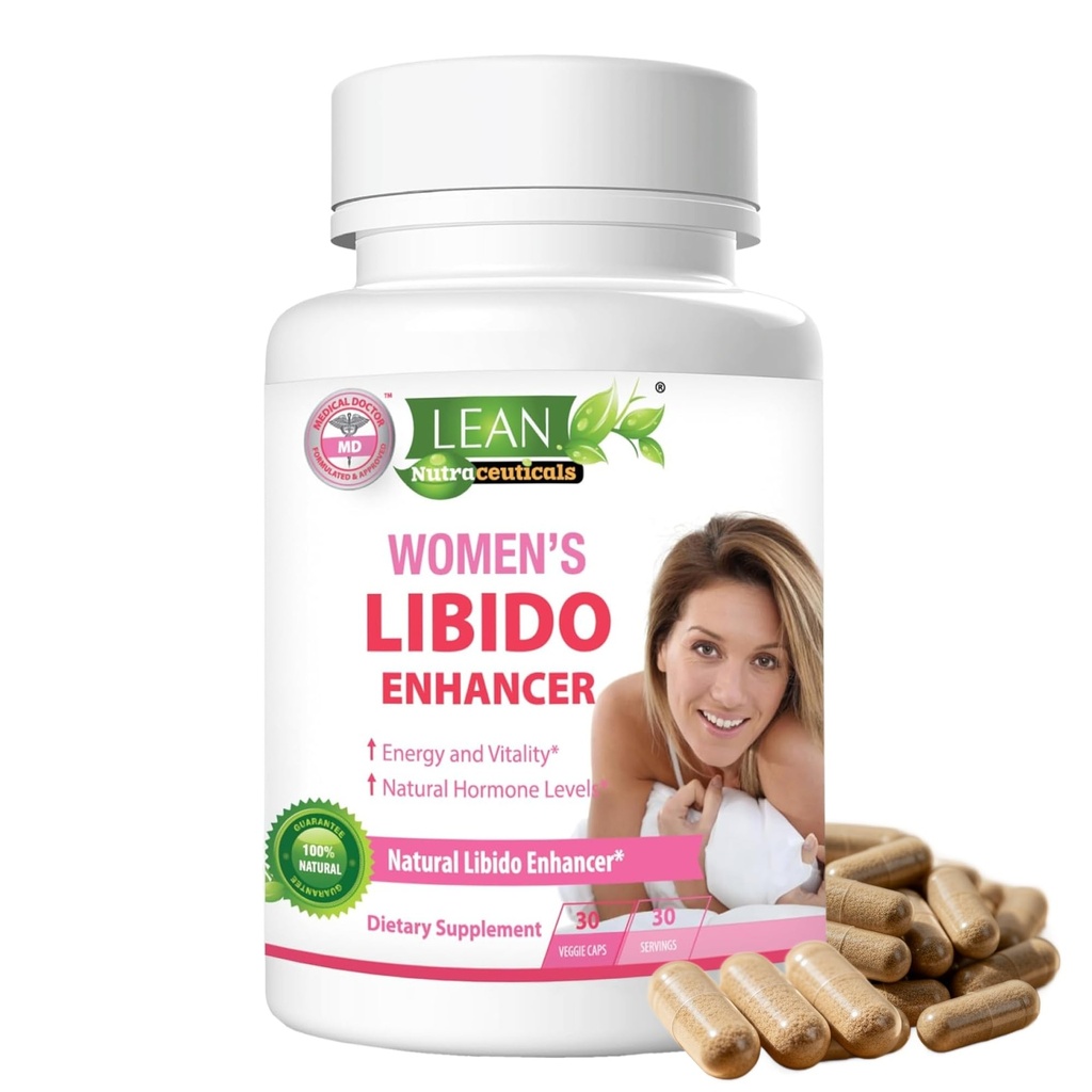 Lean Nutra Libido Booster pre ženy s Maca Root, Horny Kozí burina, Tongkat Ali, Fenugreek 