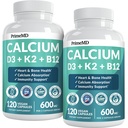 4-in-1 Vápnikové doplnky pre ženy a mužov - Vápnik s vitamínom D3 K2 5000 IU Supplement, 601 mg na obsluhu srdca, kostí a Body Defense - Gluten-free, Vegan-Priečne (240 ct)