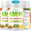 Sublingválne NMNH 500mg (Dihydronikotínamid mononukleotid) (240 Servings, NMNH 500mg per Serving) NAD doplnok k vyššej úrovni NAD ako sme veku, pre anti-Aging, Energia, imunita, Focus - 2 balenie