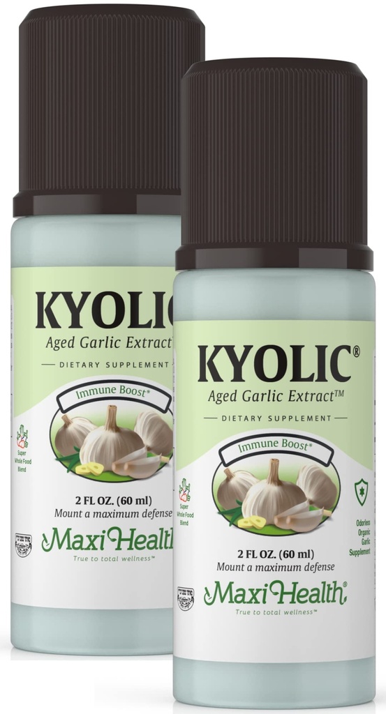 Kjolic Aged extrakt z cesnaku kvapaliny - bez zápachu Cesnak Doplnky - Organické Kyolic Cesnak - Organické Cesnak Doplnky pre zdravie srdca (2 balenie)