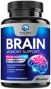 Brain Memory Supplement Pills - 3X Sila Nootrops pre koncentráciu, jasnosť a zaostrenie Podpora - Brain Health Cognitive Vitamíny s Bacopa, Fosfatidylserine & DMAE, Brain Booster, 60 Kapsule