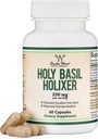 Tulsi Saint Basil Kapsule (Holixer Formula) - World's Only Clinically Studied Holy Basil Leaf Extract (Klinicky zobrazené výsledky po 60 dňoch používania) pre Mood a Relaxation by Double Wood