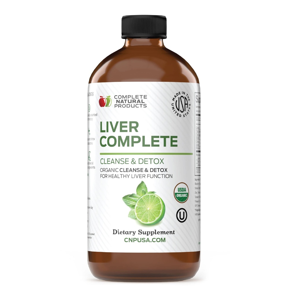 Kompletné prírodné produkty Pečeň Kompletné 12oz - Organické Liquid Pečeň Cleanse & Detox Supplement for High Enzymes, Mastné pečeň, Pečeň Podpora