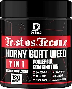7 in-1 Ultra Test Support with Tribulus Terrestris Horny Koza Weed L-Arginine Maca Root Tongkat Ali Repeat Root - Energy Workout Muscle Strength Podpora 120 Kapsule
