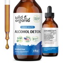 Divoký a organický alkohol Detox kvapky - Pečeň a obličky Čistiť s mliekom bodka, Chanca Piedra Kameň Breaker - Anti Alkohol komplex pre čistenie pečene Detox - Vegan, bez cukru a prísad - 4 fl oz