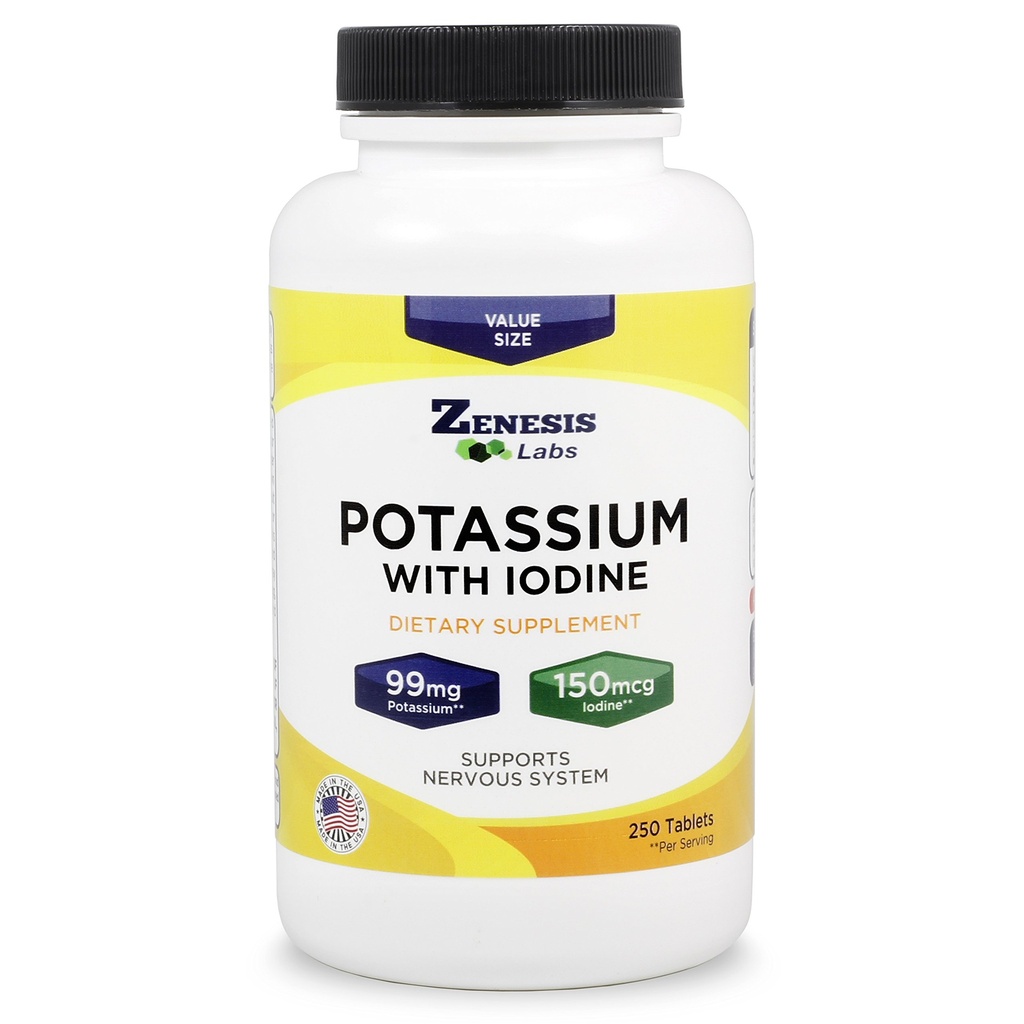 Glukónan draselný 99 mg + 150 μg jód z Kelip Bulk (250 tabliet/fľaša)