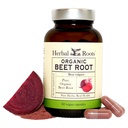 Bylinné korene Organické Beet Root Powder Kapsule - 1500mg per Serving - Certified USDA Organic - Non-GMO - 60 Gróf Vegan Kapsule