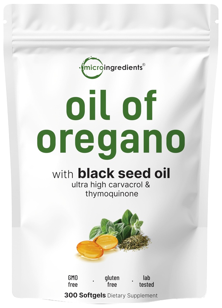 Micro Ingrediencie Olej z Oregano Softgels, 300 Gróf 