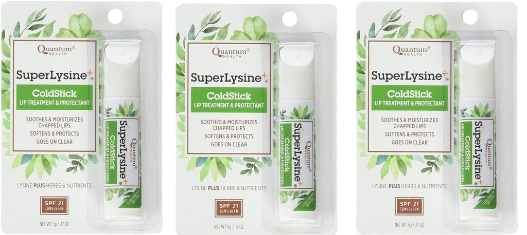 Super Lysin Plus+ ColdStick, SPF 21, Pravidelný 0,18 oz (Pack of 3) podľa Quantum Research