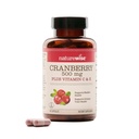 NatureWise Cranberry Pills for Women - Extract Equal to 12 500mg* Cranberry Supplement + Vitamín C & E - Čistenie močových ciest a močového mechúra - Vegan, non-GMO, bez cukru - 60 Kapsule[1-Month Supply]