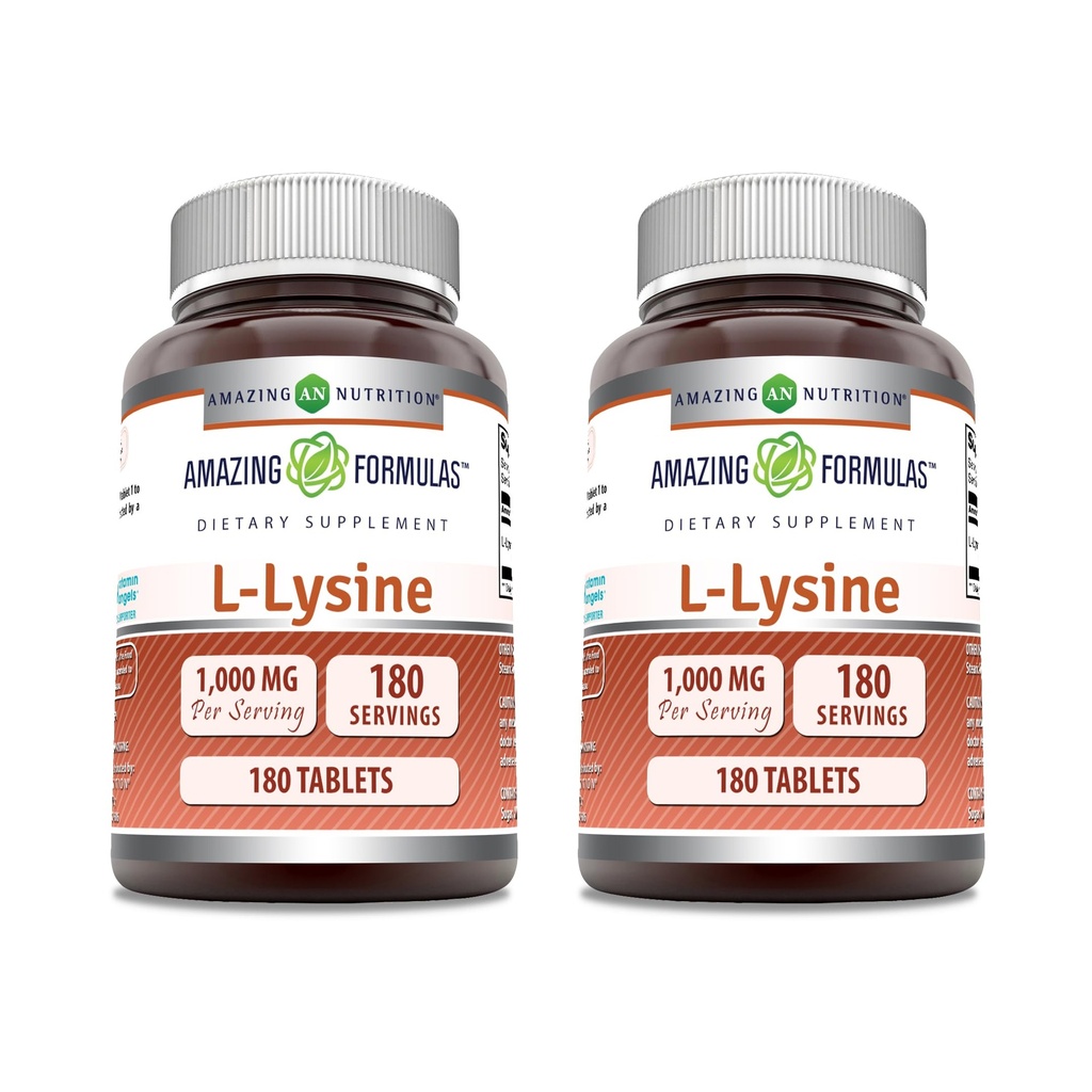 Úžasné vzorce L-lyzín 1000mg Aminokyseliny tablety doplnok 