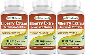 Najlepšie prírodné čučoriedky 1000 Mg 90 Kapsule (90 Počet (Pack of 3))
