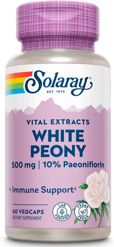 SOLARAY White Peony Root Extract 60 VegCaps