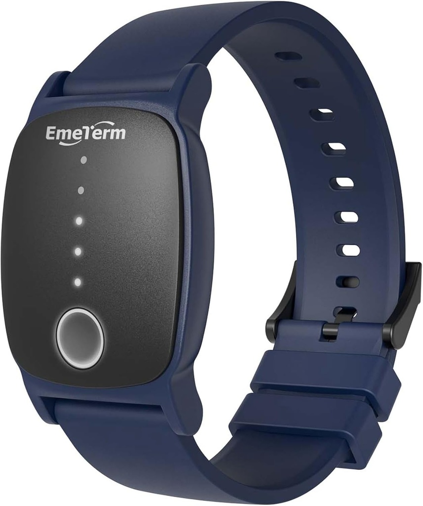 EmeTerm Explore FDA-Cleared Anti-Nauzea Wristband IP67 vodeodolný ranný pohyb Choroba Relief Band Relief Classic Trap Design Drug Free Non-drowsy Bez vedľajších účinkov námorníctvo Blue