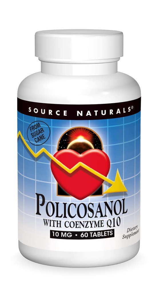 Zdroj Naturals Policosanol s koenzýmom Q10 10 Mg Tablet, 60 Počet
