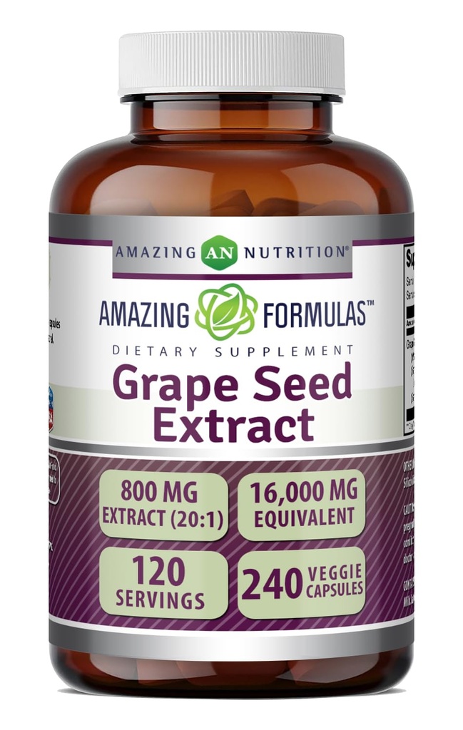 Amazing Formules Grape Seed 800 Mg Extract (20:1) 