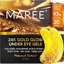 MAREE 24k Gold pod očami gély pre tmavé kruhy a opuchy - Kolagén a kyselina hyaluronová Gél Pads - Gold Eye Patches pre opuchnuté oči a tmavé kruhy - Pod očné masky - Cestovanie Essential