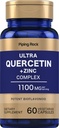 Piping Rock Quercetin Zinok Complex 60 Kapsule Non-GMO, Gluten Free Supplement