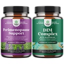 Bundle of Complete Perimenopauza Supplement for Women with Maca Root Vitex Berry & Black Cohosh and Pure DIM Supplement with Bioperine - Diindolylmetán Testosterón Complex with Brokolica Florets