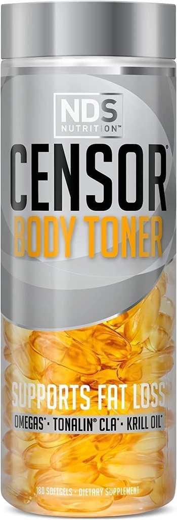 Cenzor - strata tuku a telový toner s CLA, rybí olej, požlt a Omega 3-6-9 Zmes - Dietary Supplement for Improved Energy, Metabolizmus and Health - 180 Softgels