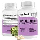 Artičok 500 mg Supplement - Potent Artichoke Extract Capsulas od Liver Health & Digestive Support - Artičokový Leaf Extract podporuje energiu a zameranie - 30 Kapsule