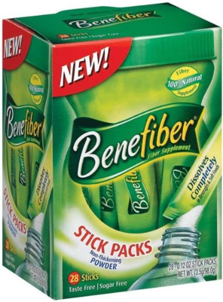 Benefiber Fiber Sugar-free on the Go Stick packs, Unflavred, 28 ea (pack of 3)