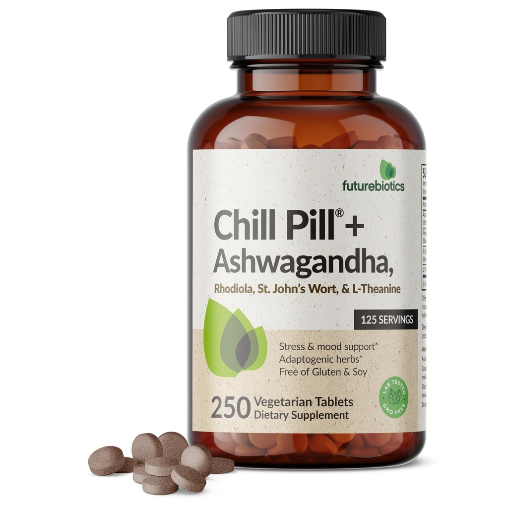 Futurebiotics Chill Pill + Ashwagandha, Rhodiola, St.