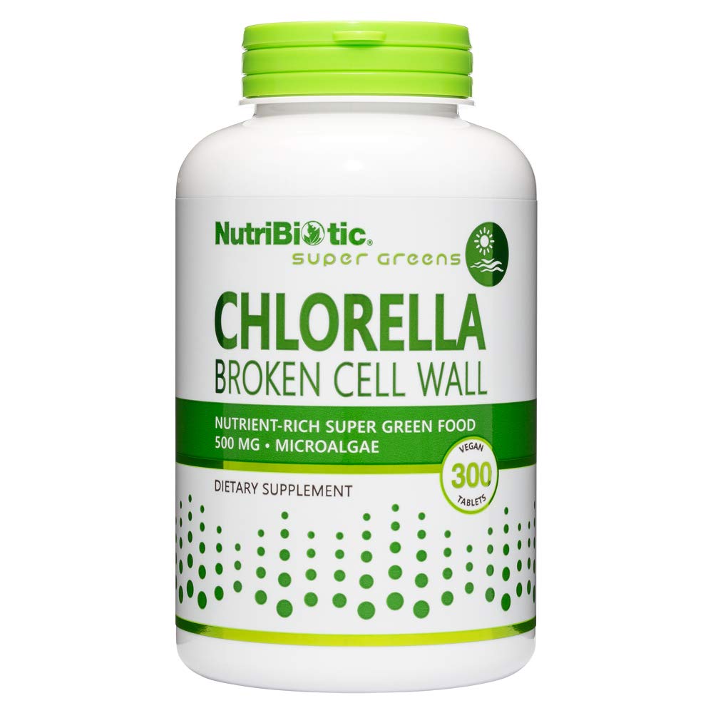 NutriBiotic- Chlorella Super Green Food 500 mg 300 Tablety 