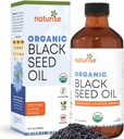Organic Black Seed Oil (Nigella Sativa, Cumin Seed) Cold Pressed Non-GMO, 8 oz Glass Bottle Zdroj esenciálnych mastných kyselín, Omega 3 6 9"