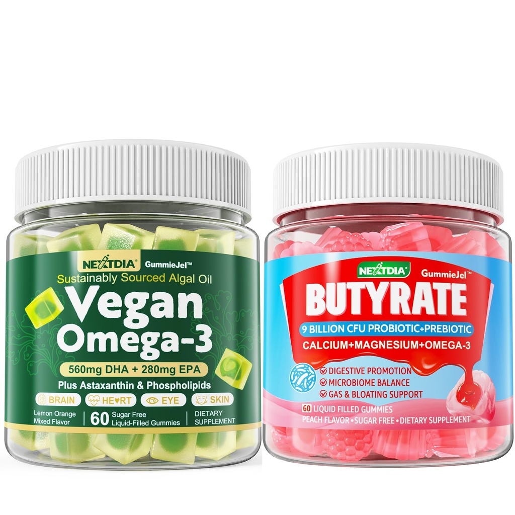 Vegan Omega 3 Gummies + Butyrat Gummies Sugar Free