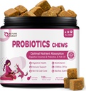 NATURE TARGET Probiotics for Dogs & Digestive Enzymes for Digestive Health - Plus Fish Oil & Vitamins Supplement for Allergies & Immune & Itchy Skin, 120 Chicken Flavor Probiotic Soft Chews
