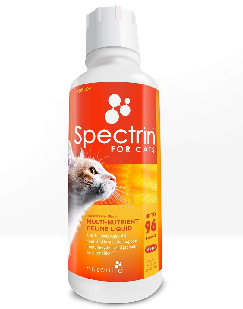 Cat Vitamíny - Spectrin 16 OZ - Tekutý vitamín a antioxidant Doplnková látka pre mačky - 96 dávok