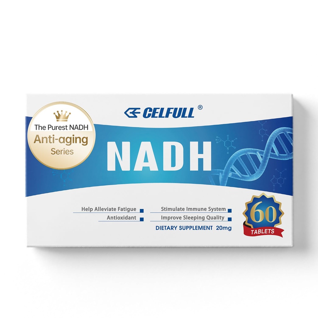 CELFULL NADH doplnok 40mg Enchance NMN alternatívne NAD+ doplnok pre imunitnú podporu proti Aging Boost mozgu kognitívne a chronická únava doplnky