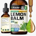 BIO KRAUTER Lemon Balm Leaf Extract - Vegan Melissa Lemon Balm Tinture for Calmness Support - Cukor a bez alkoholu - 2 Fl. Oz.