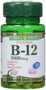 Vitamín B12 podľa prírodnej hojnosti, vitamín doplnok, podporuje energetický metabolizmus a nervový systém zdravie, 1000 μg, 100 tabliet