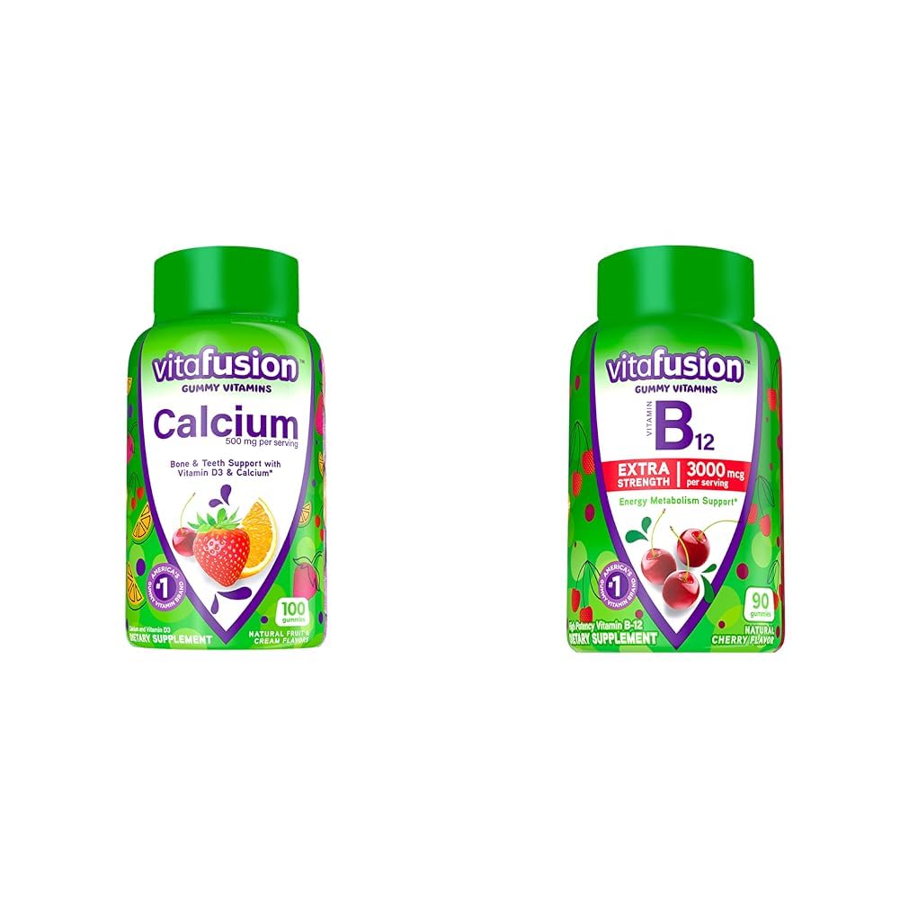 Vitafúzia Žuvacie kalcium Gumové vitamíny pre kosti a zuby Podpora a extra sila Vitamín B12 Gumové vitamíny pre energetický metabolizmus Podpora a nervový systém Zdravie Podpora
