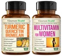 Quercetin s hypromelínom a kurkumínom a kompletný multivitamín pre ženy