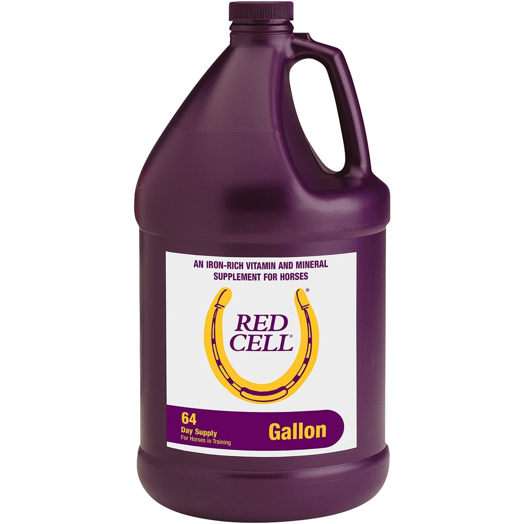 Farnam Horse Health Red Cell, Liquid Vitamín-Iron-Mineral Supplement for Horses, pomáha vyplniť dôležité nutričné medzery v konskej diéte, 1 Gallon, 128 Oz., 64-Deň dodávky