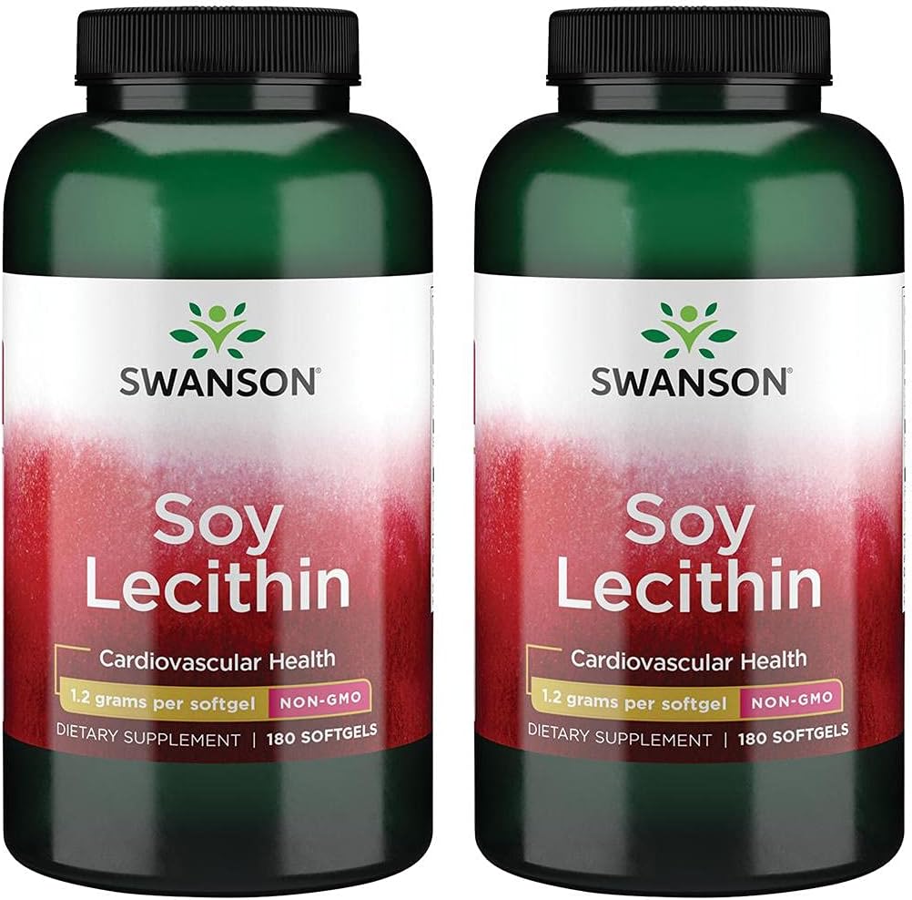 Swanson Premium Brand Soy Lecithin Non- GMO 1,2 g 180 Sgels 2 Balenie