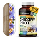 BIO KRAUTER Chabita Fiber Supplement - 1200 mg Sila - 250 gróf - Chabita Root Powder - Inulin Kapsule od Digestive Support - Vegan
