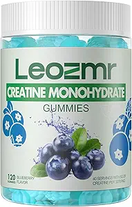 Kreatínmonohydrát Gummies 5000 mg pre mužov a ženy, žuvačky Kreatín Monohydrát Supplement (120 gróf) - čučoriedky 120 Gummies