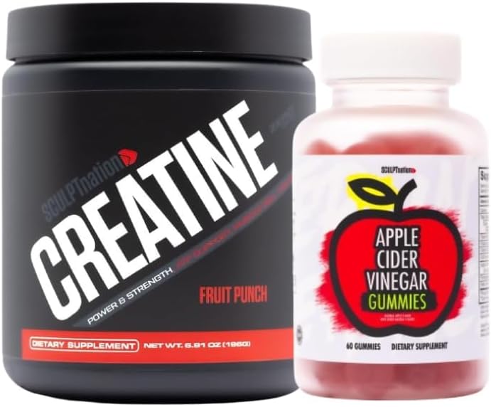 Sculpt Nation by V Shred Creatin Powder a Apple Cider Ocogar Bundle