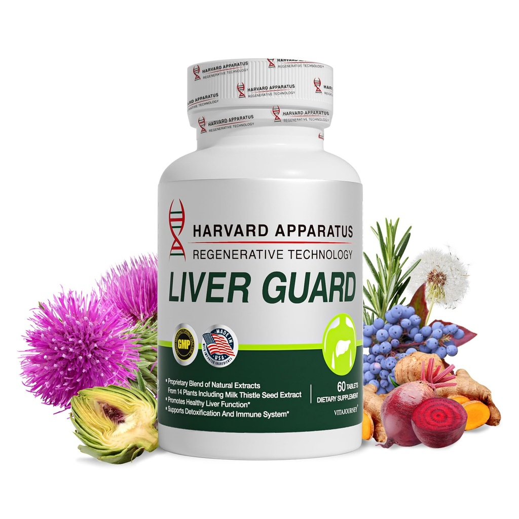 Harvardový prístroj Advanced Liver Clean Detox & Repair - Bylinná podpora pečene s 14-v-1 Bylín-Silymarin Milk Thititle with Dandelion, Artičok, Ginger, Boost Energy & Digestive, 60 tabliet