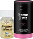 Premama Prenatálna vitamínová energia Posilňujúci nápoj Mix a prenatálna podpora Bundle, Omega 3, B Vitamíny, DHA, folát, 28 Servivné služby