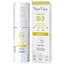 Vitamín D3 Spray 4000 IU (215 dávok) - vysoká absorpcia, Vegan, podporuje zdravie kostí a imunitného systému, absorpcia vápnika - denne perorálny vitamín D sprej