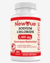 Chlorid sodný 1000mg, 365 Tablety - Soľné tablety, Non-GMO, bezlepkové - Nápoj s elektrolytmi Nahradená hydratácia
