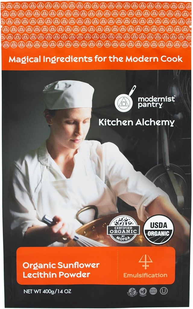 Organický slnečnicový lecitín prášok Gluten-Free Vegan OU Kosher Certified - 400g/14oz